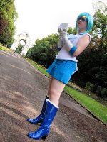 Lucy as Sailor Mercury from Sailor Moon series - photo by Nert of ManyLemons