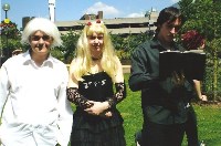 Sarah (centre) as Misa from Death Note 