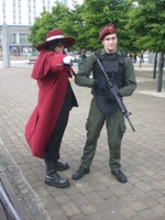 Leadmill (right) as Institute Soldier from Hellsing (OVA series) - left is sjbonnar as Alucard from the same series 
