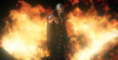 Look!!!  LOOK!!!  Sephiroth wreathed in flames!!!  YES!!!!