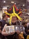 Manga Girl as Yami Yugi, collecting her prize as winner of our D.Gray-Man competition!